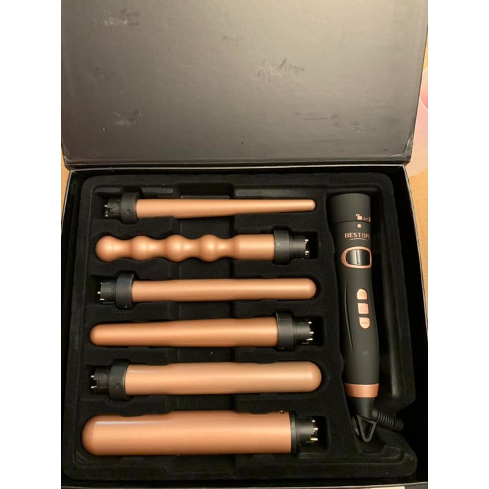 Brand New 6 in 1 Professional Curling Iron Set Removable Wands One Base NEW